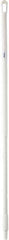 Vikan - 51 x 1-1/4" Fiberglass Squeegee Handle - European Threaded Connection, White - All Tool & Supply