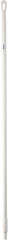 Vikan - 59 x 1-1/4" Fiberglass Squeegee Handle - European Threaded Connection, White - All Tool & Supply