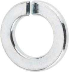 Value Collection - M8, 8.1mm ID, 14.8mm OD, 2mm Thick Split Lock Washer - Grade 8 Spring Steel, Zinc-Plated Finish, 8.1mm Min ID, 8.5mm Max ID - All Tool & Supply