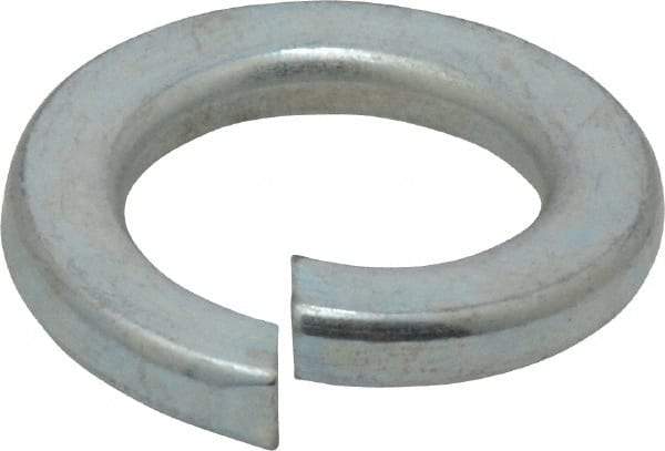 Value Collection - M16, 16.2mm ID, 27.4mm OD, 3.5mm Thick Split Lock Washer - Grade 8 Spring Steel, Zinc-Plated Finish, 16.2mm Min ID, 17mm Max ID - All Tool & Supply