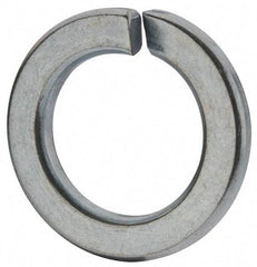 Value Collection - M18, 18.2mm ID, 29.4mm OD, 3.5mm Thick Split Lock Washer - Grade 8 Spring Steel, Zinc-Plated Finish, 18.2mm Min ID, 19mm Max ID - All Tool & Supply