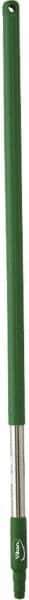 Vikan - 39-1/2 x 1-1/4" Stainless Steel Squeegee Handle - European Threaded Connection, Green - All Tool & Supply