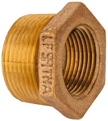 Merit Brass - Class 125, 1-1/4 x 1" Internal Pipe, Lead Free Brass Hex Bushing - MNPT x FNPT - All Tool & Supply