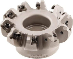 Iscar - 3" Cut Diam, 1" Arbor Hole, 0.138" Max Depth of Cut, 45° Indexable Chamfer & Angle Face Mill - 10 Inserts, ONHU 0505\xB6OXMT 0507\xB6S845 SN.U 1305 Insert, Right Hand Cut, 10 Flutes, Series Helido - All Tool & Supply