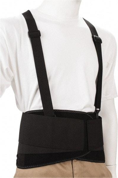 Ergodyne - Size 3XL, Hook & Loop, Spandex Belt with Adjustable Shoulder Straps - 46 to 52" Waist, 8" Wide, Detachable Strap, Black - All Tool & Supply