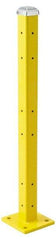 Steel King - Triple 42 Inch High Corner and Center Steel Guard Rail Mount Post - Yellow, For Use with Steel King Railing - All Tool & Supply