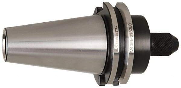 Kennametal - CAT50 Taper Shank 1" Hole End Mill Holder/Adapter - 2" Nose Diam, 6" Projection, 1-8 Drawbar, Through-Spindle Coolant - Exact Industrial Supply