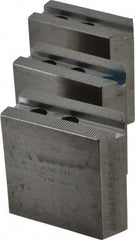 H & R Manufacturing - 1.5mm x 60° Serrated Attachment, Square Soft Lathe Chuck Jaw - 3 Jaws, Steel, 1" Btw Mount Hole Ctrs, 3-1/2" Long x 1-1/2" Wide x 3-1/2" High, 0.551" Groove, 12mm Fastener - All Tool & Supply