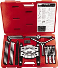 Proto - 19 Piece, 11" Spread, Wide Puller Set - 6 Jaws, 12" Reach - All Tool & Supply