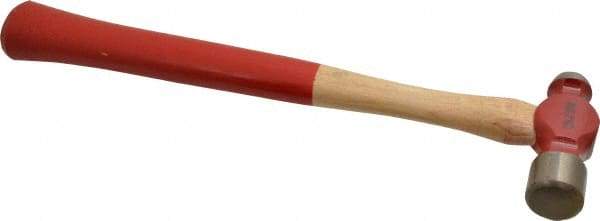 Proto - 1/2 Lb Head Ball Pein Hammer - Wood Handle with Red Laquer Grip, 12" OAL - All Tool & Supply