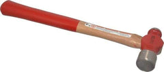 Proto - 1 Lb Head Ball Pein Hammer - Wood Handle with Red Laquer Grip, 14-1/2" OAL - All Tool & Supply