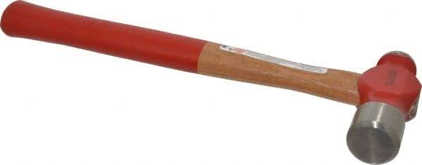 Proto - 2 Lb Head Ball Pein Hammer - Wood Handle with Red Laquer Grip, 15-7/8" OAL - All Tool & Supply