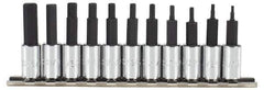 Proto - 11 Piece 1/4" Drive Inch Hex Bit Socket Set - 1/16 to 5/16" Hex - All Tool & Supply