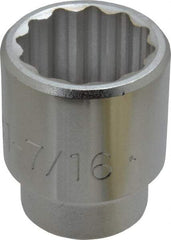 Proto - 1-7/16", 3/4" Drive, Standard Hand Socket - 12 Points, 2-13/32" OAL, Chrome Finish - All Tool & Supply