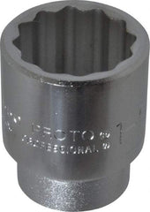 Proto - 1-9/16", 3/4" Drive, Standard Hand Socket - 12 Points, 2-5/8" OAL, Chrome Finish - All Tool & Supply