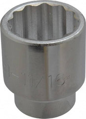 Proto - 1-11/16", 3/4" Drive, Standard Hand Socket - 12 Points, 2-3/4" OAL, Chrome Finish - All Tool & Supply