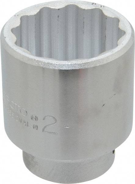 Proto - 2", 3/4" Drive, Standard Hand Socket - 12 Points, 3-7/64" OAL, Chrome Finish - All Tool & Supply