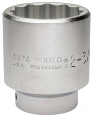 Proto - 2-3/8", 3/4" Drive, Standard Hand Socket - 12 Points, 3-43/64" OAL, Chrome Finish - All Tool & Supply