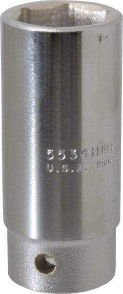 Proto - 1-1/16", 3/4" Drive, Deep Hand Socket - 6 Points, 3-1/2" OAL, Chrome Finish - All Tool & Supply