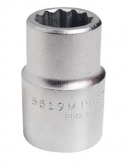 Proto - 3/4" Drive, Standard Hand Socket - 12 Points, 3-13/32" OAL, Chrome Finish - All Tool & Supply