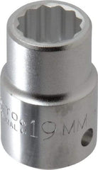 Proto - 3/4" Drive, Standard Hand Socket - 12 Points, 2" OAL, Chrome Finish - All Tool & Supply