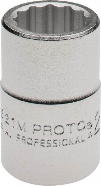 Proto - 3/4" Drive, Standard Hand Socket - 12 Points, 2" OAL, Chrome Finish - All Tool & Supply