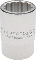 Proto - 3/4" Drive, Standard Hand Socket - 12 Points, 2-7/32" OAL, Satin Finish - All Tool & Supply