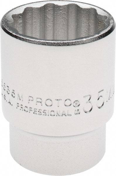 Proto - 3/4" Drive, Standard Hand Socket - 12 Points, 2-1/4" OAL, Chrome Finish - All Tool & Supply