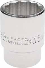 Proto - 3/4" Drive, Standard Hand Socket - 12 Points, 2-1/4" OAL, Chrome Finish - All Tool & Supply