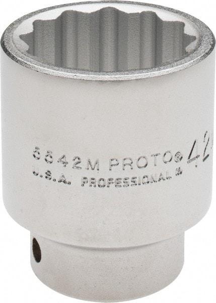 Proto - 3/4" Drive, Standard Hand Socket - 12 Points, 2-11/16" OAL, Chrome Finish - All Tool & Supply