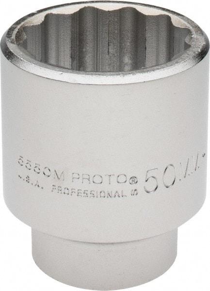 Proto - 3/4" Drive, Standard Hand Socket - 12 Points, 3-5/32" OAL, Chrome Finish - All Tool & Supply