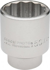 Proto - 3/4" Drive, Standard Hand Socket - 12 Points, 3-5/32" OAL, Chrome Finish - All Tool & Supply