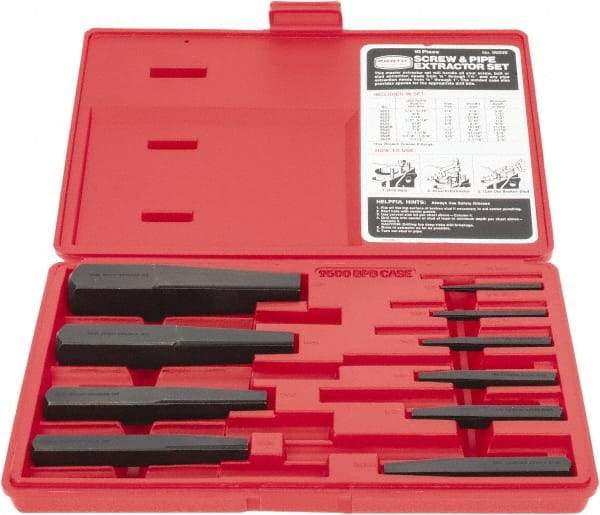 Proto - 10 Piece Screw Extractor Set - Screw Range 3/16 to 2" - All Tool & Supply