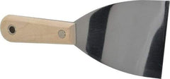 Stanley - Flexible Steel 1-Edge Scraper - 3" Blade Width x 3-5/8" Blade Length, 3-7/8" Long Hardwood Handle - All Tool & Supply