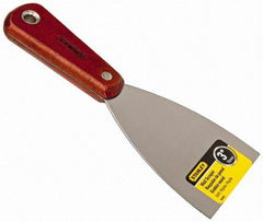 Stanley - Stiff Steel 1-Edge Scraper - 3" Blade Width x 3-5/8" Blade Length, 3-7/8" Long Hardwood Handle - All Tool & Supply