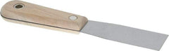 Stanley - 1-1/4" Wide Steel Putty Knife - Flexible, Hardwood Handle, 7-1/2" OAL - All Tool & Supply