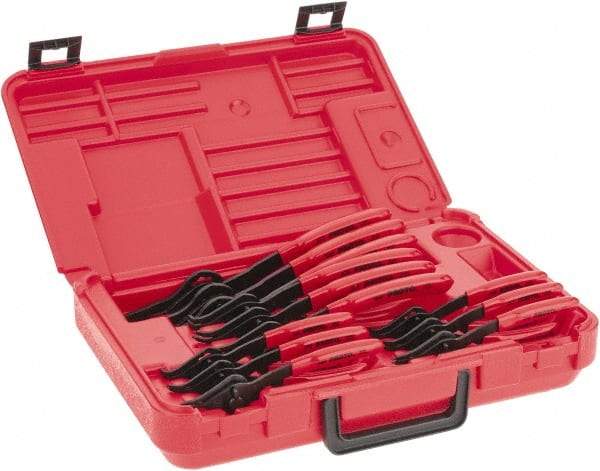 Proto - 12 Piece, Retaining Ring Pliers Set - 5-7/8, 5-3/4, 5-11/16, 5-7/8, 5-3/4, 5-11/16, 7-1/2, 7-3/8, 7-1/8, 9-1/4, 9 & 8-5/8" OAL - All Tool & Supply