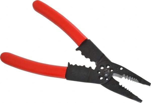 Proto - 22 to 10 AWG Capacity Wire Stripper/Crimper - 8-1/4" OAL, Plastisol Handle - All Tool & Supply