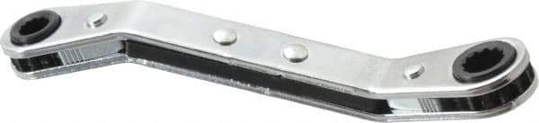 Proto - 7/32" x 9/32" 12 Point Reversible Ratcheting Offset Box Wrench - Double End, 4-1/8" OAL, Steel, 25° Offset - All Tool & Supply