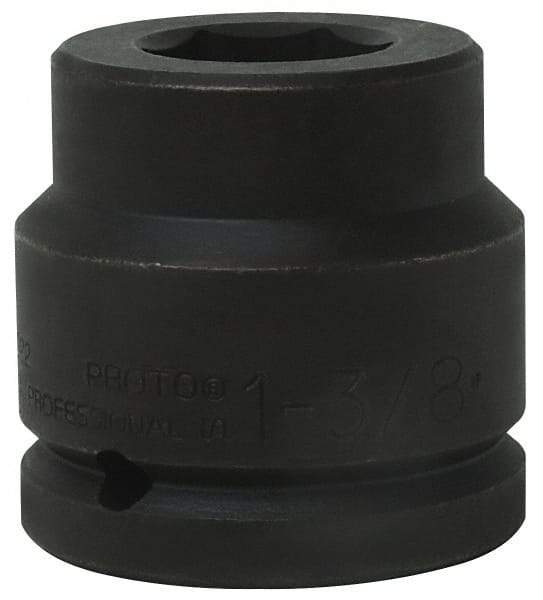 Proto - 1-1/2" Drive 3-11/16" Standard Impact Socket - 6 Points, 5" OAL - All Tool & Supply