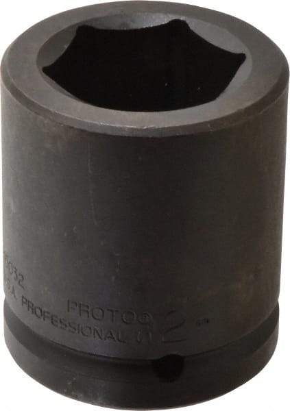 Proto - 1-1/2" Drive 2" Standard Impact Socket - 6 Points, 3-5/8" OAL - All Tool & Supply