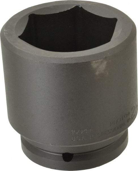 Proto - 1-1/2" Drive 2-15/16" Standard Impact Socket - 6 Points, 4-1/2" OAL - All Tool & Supply