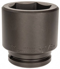 Proto - 1-1/2" Drive 3-1/8" Standard Impact Socket - 6 Points, 4-5/8" OAL - All Tool & Supply