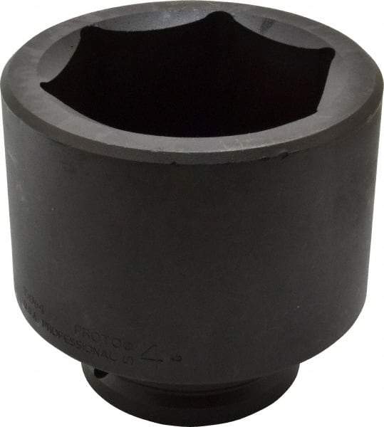 Proto - 1-1/2" Drive 4" Standard Impact Socket - 6 Points, 5-1/2" OAL - All Tool & Supply