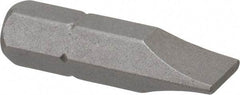 Irwin - 9/32" x 0.046" Blade, 1/4" Drive Slotted Screwdriver Bit - 1" OAL, Power Bit - All Tool & Supply