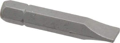 Irwin - 9/32" x 0.055" Blade, 1/4" Drive Slotted Screwdriver Bit - 1-1/2" OAL, Power Bit - All Tool & Supply