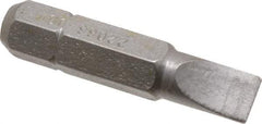 Irwin - 9/32" x 0.046" Blade, 5/16" Drive Slotted Screwdriver Bit - 1-1/2" OAL, Power Bit - All Tool & Supply