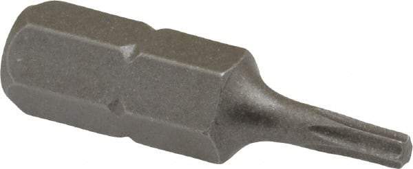 Irwin - 1/4" Drive T8 Torx Screwdriver Bit - 1" OAL, Insert Bit - All Tool & Supply