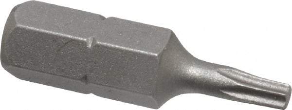 Irwin - 1/4" Drive T9 Torx Screwdriver Bit - 1" OAL, Insert Bit - All Tool & Supply