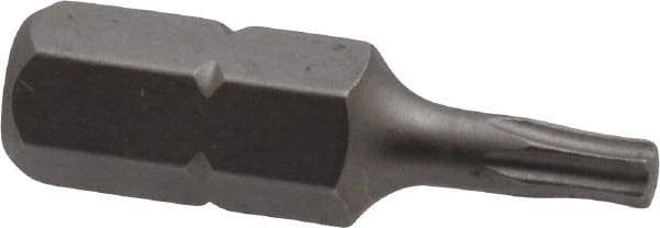 Irwin - 1/4" Drive T10 Torx Screwdriver Bit - 1" OAL, Insert Bit - All Tool & Supply